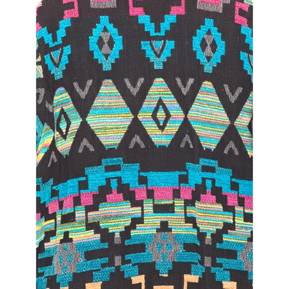 Vintage Jennifer & Grace Southwestern Aztec Woven Cotton Jacket Size Medium - Picture 15 of 16